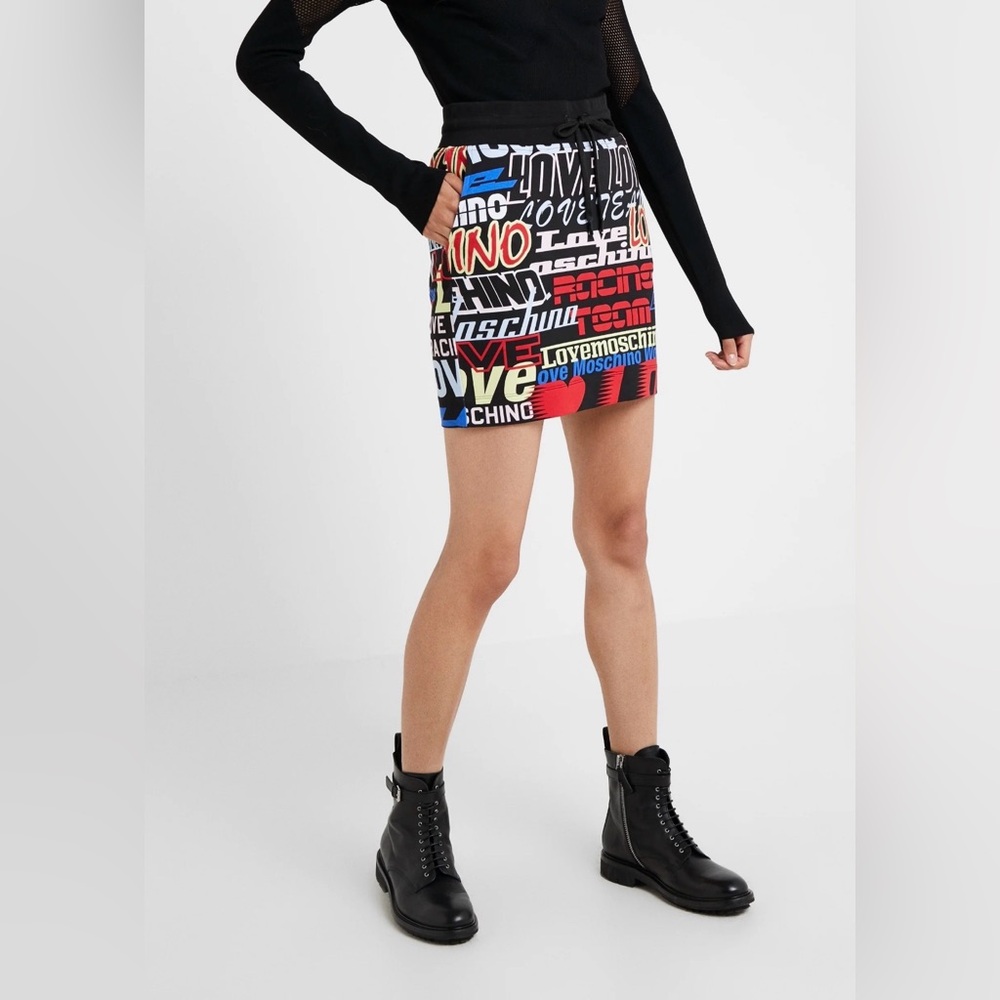 Love Moschino Multicolor Graphic Skirt